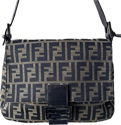 #ad FENDI Zucca Mamma Baguette Shoulder Bag.Excellent Cond. Original Box.Best Price.