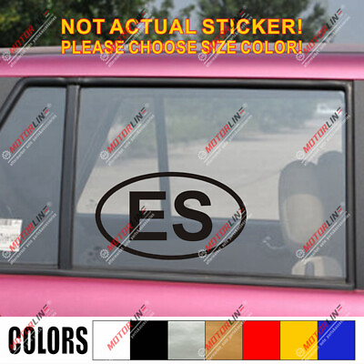 #ad El Salvador ES Oval Country Code Decal Sticker Car Vinyl pick size color