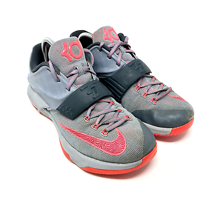 #ad NIKE KD 7 Men#x27;s 10 CALM BEFORE THE STORM Grey Hyper Punch DURANT 653996 060 VG