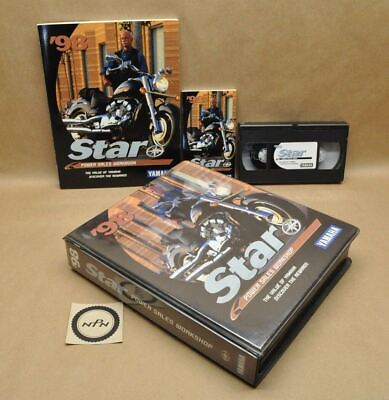 #ad 1998 Yamaha Star Factory Dealer Sales Men Workshop Guide Work Book VHS Tape Kit