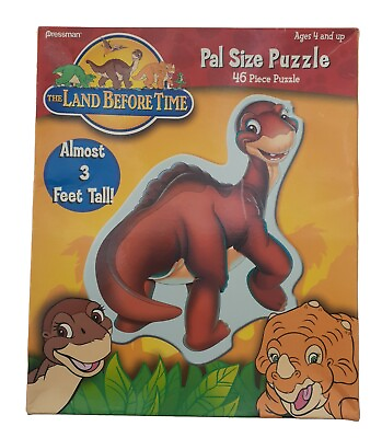 #ad Vtg The Land Before Time Pal Size Floor Puzzle 46 Pieces Almost 3 Ft Tall Large