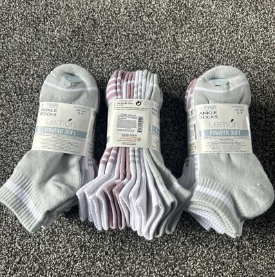 #ad Ladies Super Soft Ankle 18 Pairs stay up Powder soft by lemon One Size 3 7 3x6