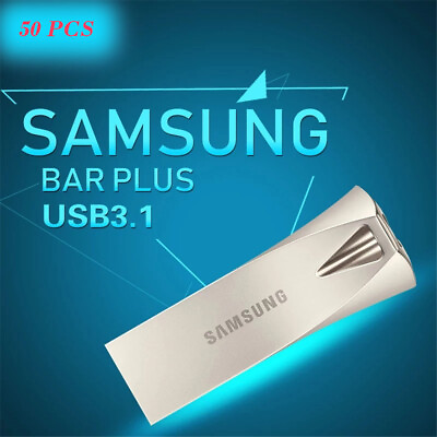 #ad 50PCS Silver Samsung BarPlus USB Flash Drive 32G 64GB 128GB USB 3.1 Memory UDisk