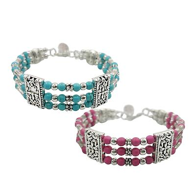 #ad Bohemian Bracelet Layered Bracelets Stylish Multilayer Beaded Cuff Bracelets