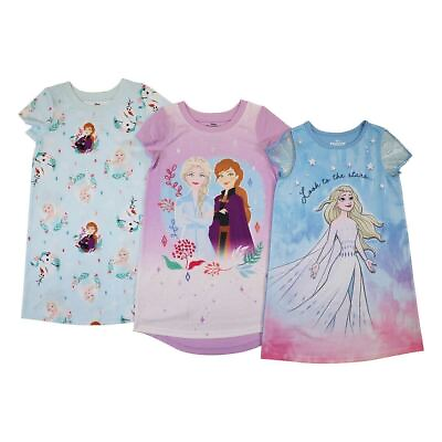 #ad Frozen Disney Girl Toddler amp; Kids 3 pack Nightgown