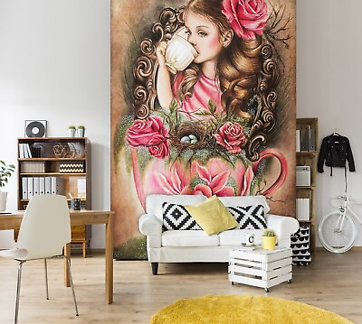 #ad 3D Princess Rose O684 Wallpaper Wall Mural Self adhesive Sheena Pike Eve