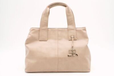 #ad Courreges Tote Handbag Logo Bag charm Lamb leather Pink 8264h