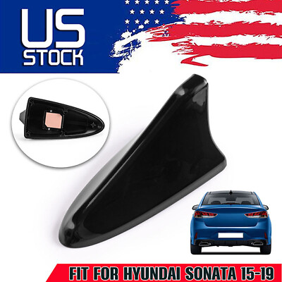 #ad For 2015 19 Hyundai Sonata Elantra Ebony Shark Fin Roof Antenna Cover BLACK US