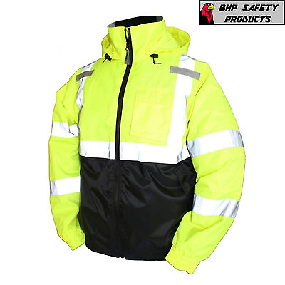 Hi Vis Insulated Safety Bomber Reflective Jacket ROAD WORK HIGH VISIBILITY $40.50