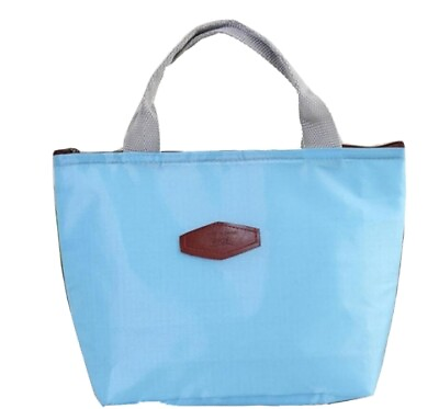 Lunch bag Insulated Lunch Bag Tote Women Blue Easy Carry Small Beach Cooler Bag $10.00