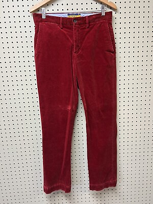 #ad Vintage Men’s Ralph Lauren Rugby Red Corduroy Chino Pants 30W 30L