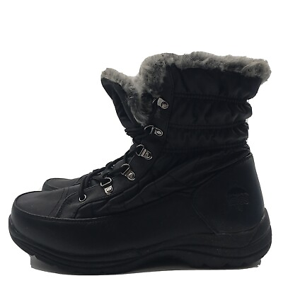 #ad Totes Women#x27;s Winter Boots 73277 Luna Black Waterproof Size 10M