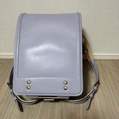 #ad Cowhide Leather school Bag lavender backpack Randoseru lightweight F S