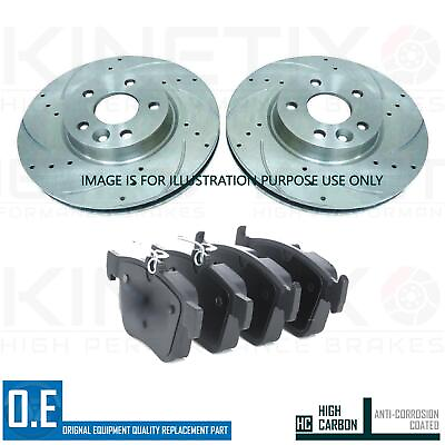 #ad FOR SEAT LEON 5F 2.0 TDI FR DRILLED GROOVED COATED REAR BRAKE DISCS PADS 272mm