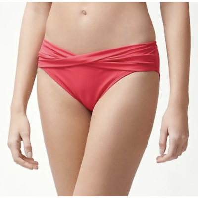 #ad Tommy Bahama High Waist Twist Front Cerise Bikini Swim Bottom XXS TTP