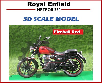 #ad Royal Enfield quot;Meteor 350ccquot; quot;Fireball Red 3Dquot; quot;Scale Modelquot;