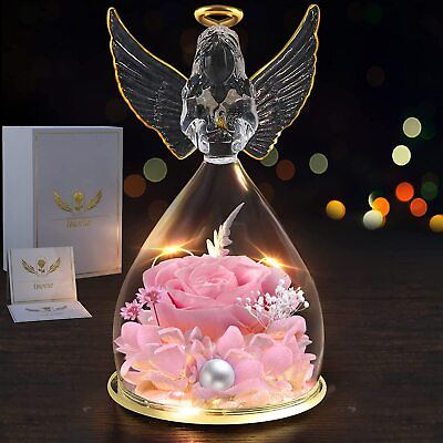 #ad Mom Gifts for Mothers Day Rose Flower in Glass Angel Rose Angel Gifts for Women