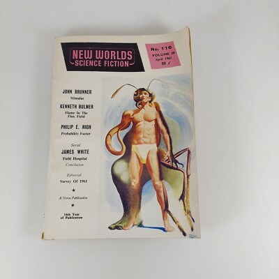 #ad New Worlds Science Fiction Magazine #116 Apr 1962 John Brunner Kenneth Bulmer