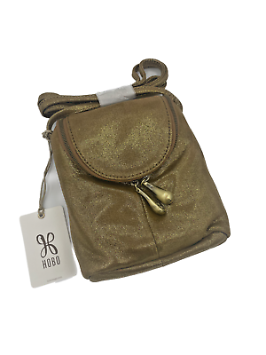 Hobo International Fern Leather Zip Close Crossbody Bag SHIMMER NWT $138