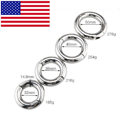 #ad Male Enhancer Ring Ball Man Stainless Steel Ball STRETCHERING Weight 4 Sizes