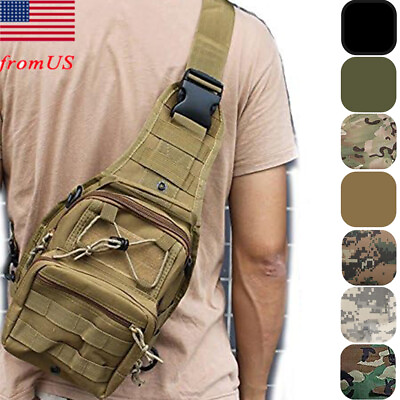 #ad Tactical Backpack Outdoor Shoulder Military Camping Hiking Trekking Bag
