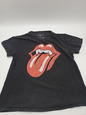 #ad Rolling Stones Shirt Women 2XL Black Music Bang Graphic..#6527