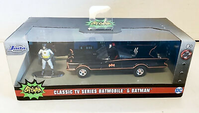 #ad NEW Jada Toys 31703 Batman Classic 1966 TV BATMOBILE 1:32 Scale Vehicle amp; Figure