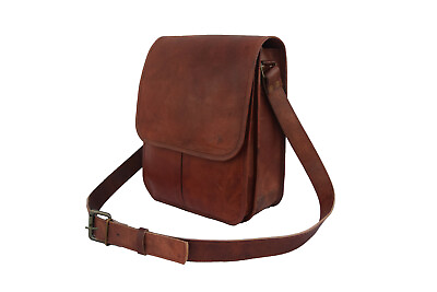 Leather Crossbody Sling Bag iPad Tab Messenger Satchel Handbags Men Women Small $49.49