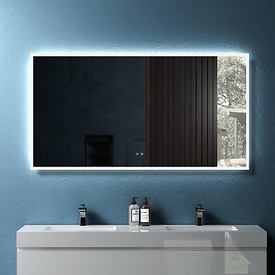#ad 20quot; to 60quot; Modern Bathroom Mirror Wall Mounted LED Mirror Anti Fog Touch Switch