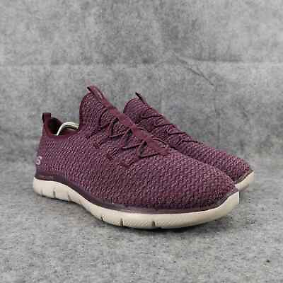 #ad Skechers Shoes Womens 11 Slip On Sneaker Active Comfort Bungee Knit Plum Casual
