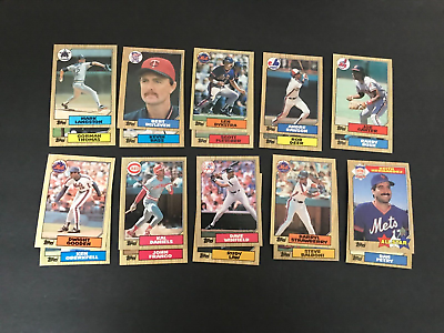 #ad Assorted 1987 Topps Baseball Wrong Back Error Cards RARE LOT 50 CARDS 25 SETS