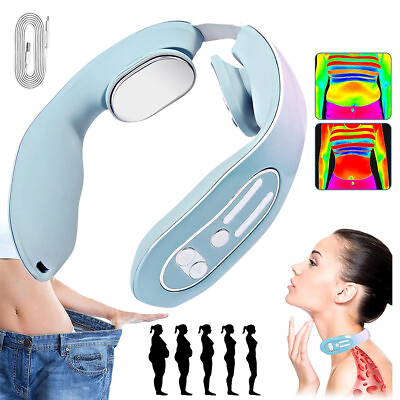 #ad EMS Neck Acupoint Lymphvity Massager Device Neck Shoulder Pain Relief chargeable