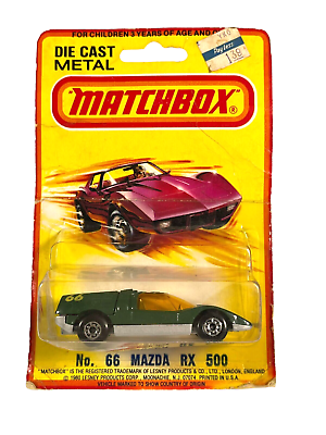 #ad No. 66 Matchbox Green Mazda RX 500 Sealed 1980 Die Cast