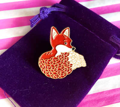 #ad Fox pin badge enamel fox badge lapel pin animal brooch enamel pin 1 pc
