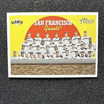 #ad SAN FRANCISCO GIANTS TEAM CARD #69 2008 Topps Heritage QTY