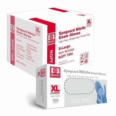 #ad 1000PCS Blue Disposable Nitrile Exam Gloves Powder Latex Free XSSMLXL Size