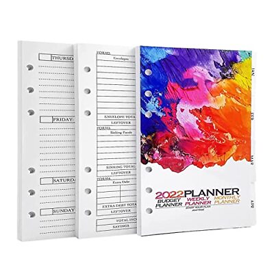 #ad 2023 Weekly amp; Monthly Planner amp; A5 Size 6 Hole A5 6 Hole Punched Calm colours