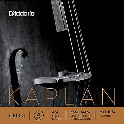 #ad D#x27;Addario Kaplan Cello Single A String 4 4 Scale Medium Tension