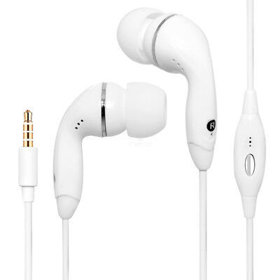#ad White Color Stereo 3.5mm Audio Handsfree Earphones Headset Earbuds with Mic. For
