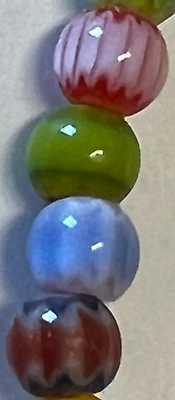 #ad Milifiori Beads 75 Pcs Handmade Chevron 6mm Beads As Pictured 1 Strand Beads