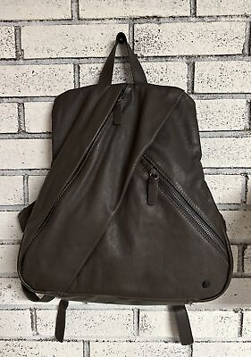 #ad OUTER Gray Leather Backpack