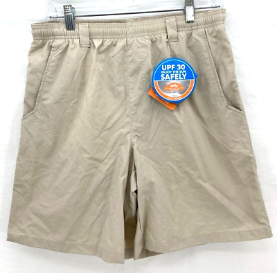 #ad NEW Columbia PFG Backcast 8quot; Omni Shade Drawstring Water Shorts Tan Men L