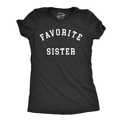 #ad Womens Favorite Sister T Shirt Funny Best Sibling Family Sis Joke Tee For Ladies
