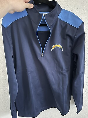 #ad LA Los Angeles Chargers Quarter Zip Up Pullover Navy Blue Large New Without Tags
