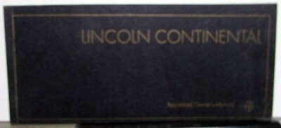 #ad 1968 Lincoln Continental Owners Manual Care amp; Operation Maintenance Original