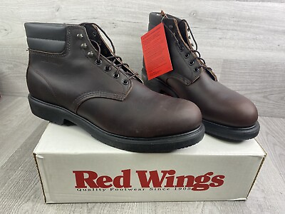 #ad Red Wing Work Shoe Boots RED WING 02245 3 STEEL TOE SIZE 15 D Made In USA NOS