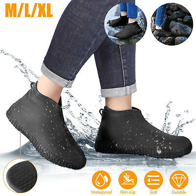 #ad Anti slip Rubber Shoe Covers Reusable Rain Snow Boot Waterproof Shoes Protector