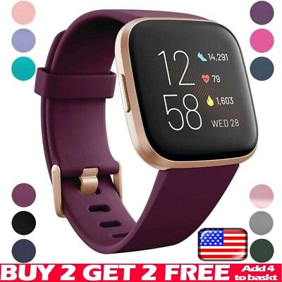 #ad For Fitbit Versa 2 Versa Versa Lite Replacement Silicone Watch Band Strap US