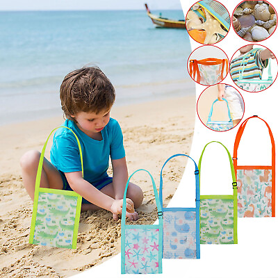 #ad Cute Printed Three dimensional Children#x27;s Beach Bag Shell Bag Messenger Net Bag