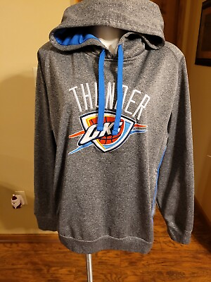 #ad Oklahoma City Thunder Men#x27;s Gray Pullover Hoodie NBA Sweatshirt XL